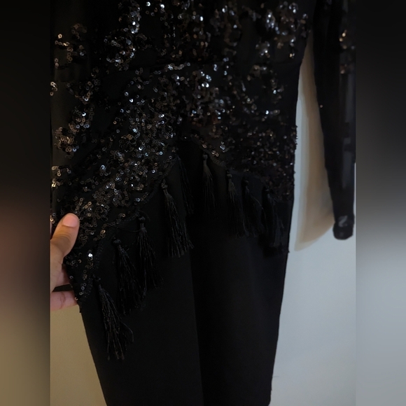 Girls on Film Sequin Black Dress - Picture 8 of 8